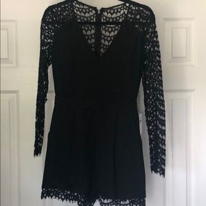 Black Lace Romper